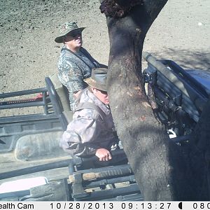 Checking Leopard Bait Trail Camera