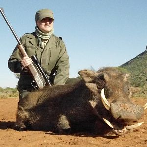 Warthog hunted with Ozondjahe Hunting Safaris in Namibia