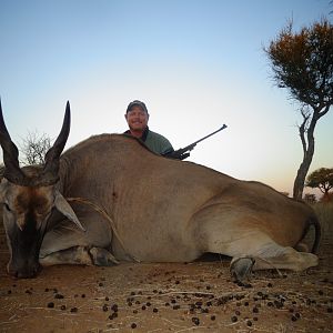 Cape Eland hunted with Ozondjahe Hunting Safaris in Namibia