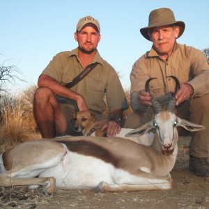Springbok hunted with Ozondjahe Hunting Safaris in Namibia