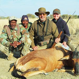 Red Hartebeest hunted with Ozondjahe Hunting Safaris in Namibia