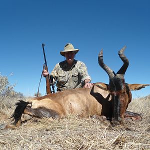 Red Hartebeest hunted with Ozondjahe Hunting Safaris in Namibia