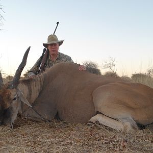 Cape Eland hunted with Ozondjahe Hunting Safaris in Namibia