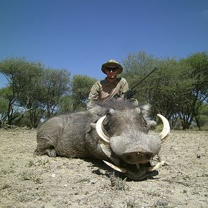 Warthog hunted with Ozondjahe Hunting Safaris in Namibia