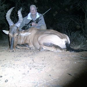 Red Hartebeest hunted with Ozondjahe Hunting Safaris in Namibia