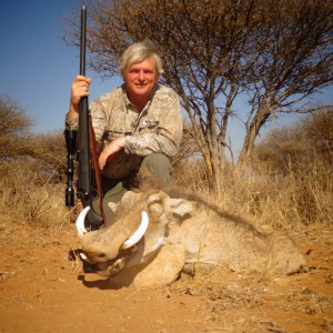 Warthog hunted with Ozondjahe Hunting Safaris in Namibia