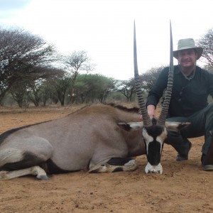 Gemsbok hunted with Ozondjahe Hunting Safaris in Namibia