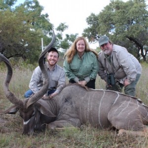 Son and wife with his Kudu