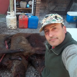 Hunting boars in Patagonia