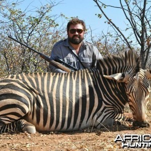 Hartmann's Zebra hunted at Westfalen Hunting Safaris Namibia