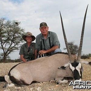 Gemsbok hunted at Westfalen Hunting Safaris Namibia