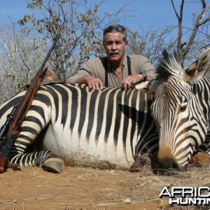 Hartmann's Zebra hunted at Westfalen Hunting Safaris Namibia