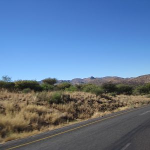 On the road to Windhoek from International Airport in Windhoek, Namibia