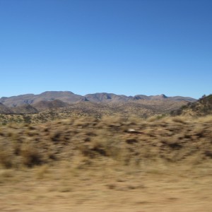 On the road to Windhoek from International Airport in Windhoek, Namibia