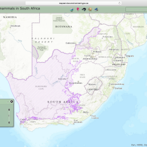 Gemsbok Distribution Map South Africa