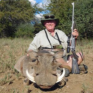 Warthog, while hunting with Bertus Garhardt at Dumukwa Safaris in April 2016.