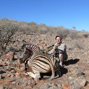 Burchell's Plain Zebra Hunting Namibia