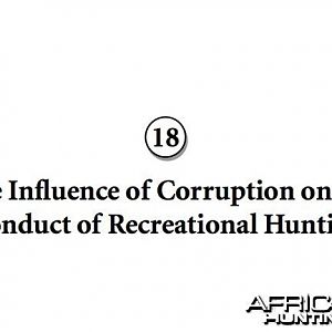 The Influence of Corruption on Conduct of Recreational Hunting