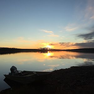 Sunset at Caribou camp