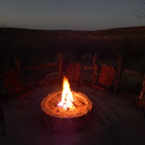 Sitting by the fire