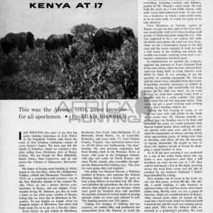 Hunting in Kenya, 1956