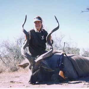 58 1/2" kudu, near Limpopo River, with a .308