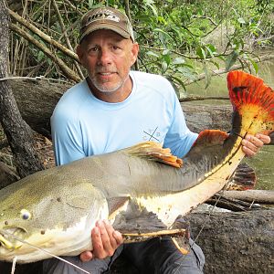 Fishing Redtail Catfish Brazil