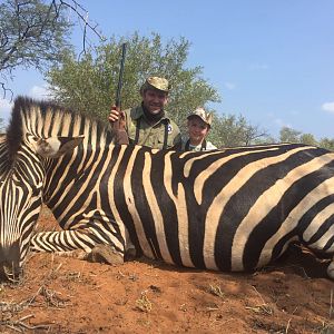 South Africa Hunt Burchell's Plain Zebra