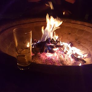 Relaxing at the fire