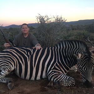 South Africa Hunting Burchell's Plain Zebra