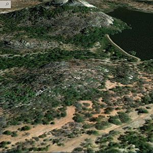 3D-ish aerial image below you can see the area where we were hunting