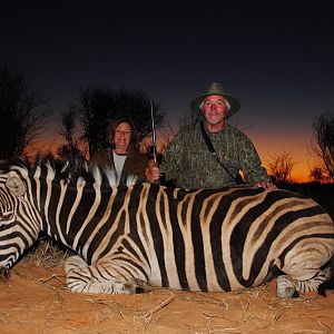 South Africa Hunt Burchell's Plain Zebra