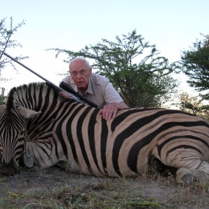 Hunting Burchell's Zebra in Namibia