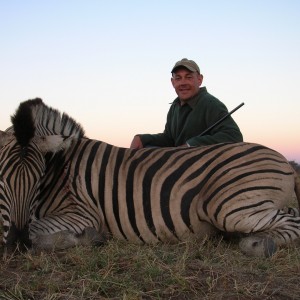 Hunting Plain Zebra in Namibia