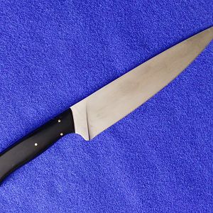 7 Inch Chef Slicer Knife in 12C27 stainless with Paper Micarta handles