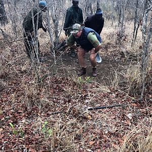 Checking out the view from where we will set up the blind