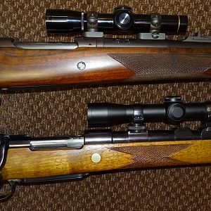 Mauser M98 Rifle with a 2,5x Leupold &  A-Square Hannibal Rifle  with a 2x Leupold