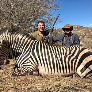 Hunt Hartmann's Mountain Zebra in Namibia