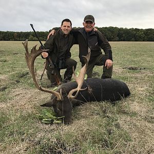 Me and a black fallow stag