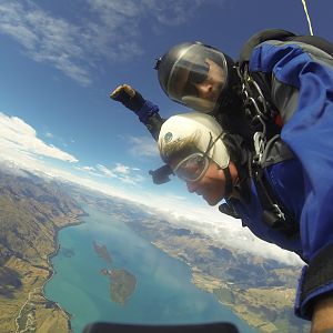 Sky Diving over the Southern Alps out of Queenstown New Zealand