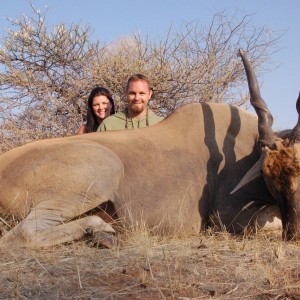 Cape Eland hunted in Namibia