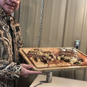 Bison Heart grilled over mesquite