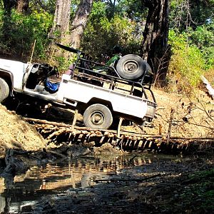 Building a vehicle bridge Zambia