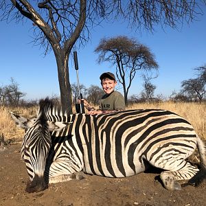 South Africa Hunt Burchell's Plain Zebra