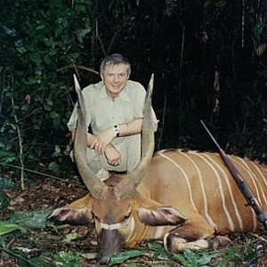 Bela Hidvegi with Bongo hunted in Cameroon