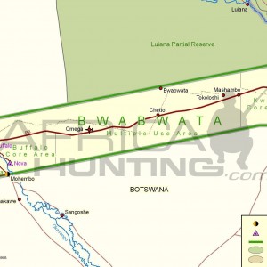 Bwabwata National Park Map, Namibia