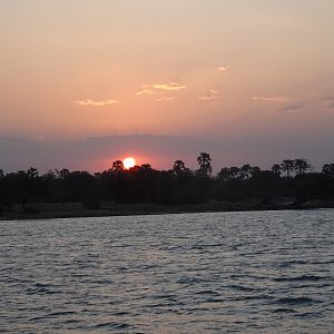 Sunset on the Zambezi River Zimbabwe