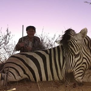 Hunt Burchell's Plain Zebra in Botswana