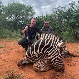 South Africa Hunting Burchell's Plain Zebra