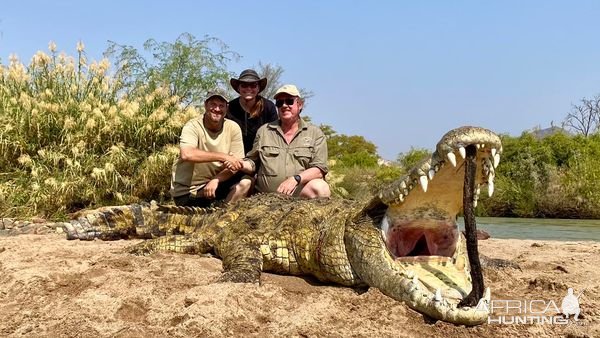 15 Feet Crocodile Hunt Kunene River Namibia | AfricaHunting.com